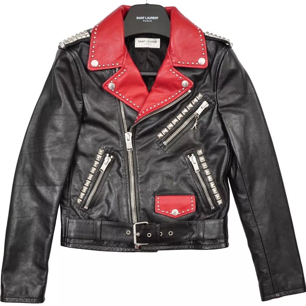 Saint Laurent SS15 Motorcycle Degrade Sunset Leather Jacket